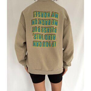 vintage funny horseback riding phrase horse humor graphic pullover sweatshirt